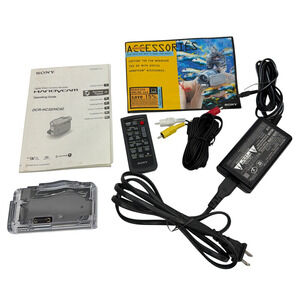 Sony Handycam DCR-HC32/HC42 Accessories Lot AC-L25B Adapter RMT-831 Remote Dock